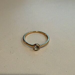 Target Gold-Tone Ring with Clear Stone